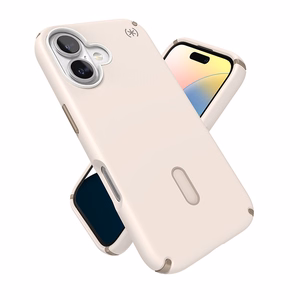 Speck Presidio2 Pro vāciņš ar MagSafe un ClickLock iPhone 16 tālrunim, Bleached Bone/Heirloom Gold