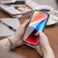 Ūdensnecaurlaidīgs apvalks SHELLBOX DOT saderīgs ar MagSafe IPHONE 15 Pro Max melns