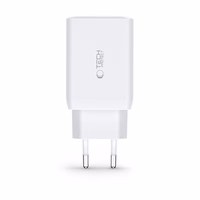 Tech-Protect C65W lādētājs 2x USB-C PD 65W / USB-A QC 3.0 - melns