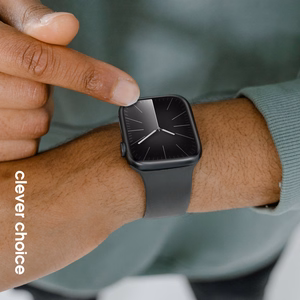 Crong Liquid  siksniņa Apple Watch 44 / 45 / 46 / 49 mm, grafīta krāsā