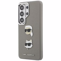 Karl Lagerfeld maciņš Saffiano Double Heads Metal Samsung Galaxy S26 Ultra sudraba