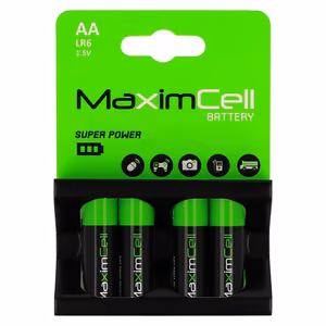 MaximCell sārma baterijas LR6 AA, 4 gab.