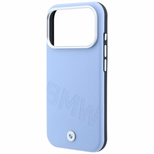 BMW maciņš IPHONE 18 Pro/17 Pro saderīgs ar MagSafe (Sign Inclined Deboss Letters) (krāsa: zila)