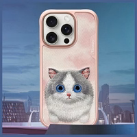 Nimmy Big Eyed Pet 2.0 kaķa apvalks iPhone 16 Pro - rozā