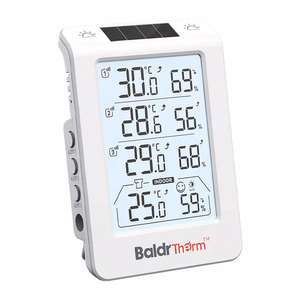 BALDRTHERM B0598 3 kanālu termohigrometrs ar automātisku fona apgaismojumu