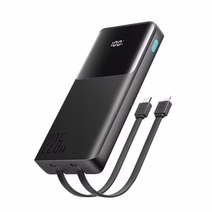 Joyroom JR-PBF19 22.5W 10000mAh внешний аккумулятор с двумя встроенными кабелями - Чёрный