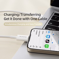 Rock Kabelis P8 Pamatsērija - Type-C uz Type-C kabelis - PD 60W 3A - 1 metrs balts (m)