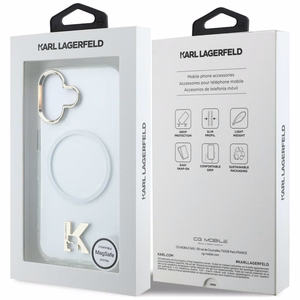 Karl Lagerfeld IML K Head Logo MagSafe Maciņš for iPhone 17 - Clear