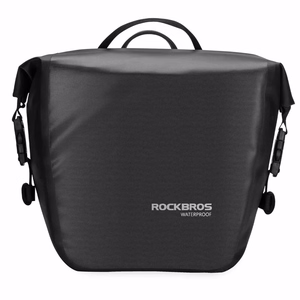 Rockbros AS-003-1BK 10-14l ūdensnecaurlaidīga velosipēda soma ar plecu siksnu, stiprināma priekšā vai aizmugurē, melna