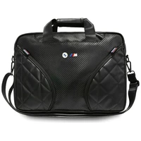 BMW Carbon Pockets & Metal Logo 16 collu portativa datora soma - melns