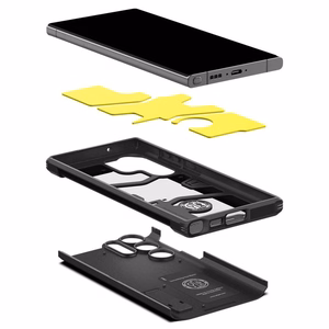 Spigen Tough Armor viedtālruņa apvalks Samsung Galaxy S23 Ultra - melns
