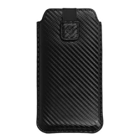 Wonder CARBON viedtālruņa apvalks (Izmērs XXL) Samsung S25 Ultra/S24 Ultra/M35/M23/A16 5G/Xiaomi Redmi 14C MELNS