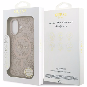 Guess 4G Ring Classic Logo MagSafe futrālis iPhone 17 - Rozā krāsā