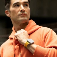 UNIQ siksniņa Revix Evo Apple Watch Series 1/2/3/4/5/6/7/8/9/SE/SE2/Ultra/Ultra2 42/44/45/49mm divpusējs magnētisks zaļi dzeltens