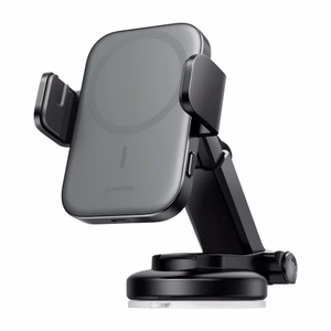Automašīnas turētājs Joyroom Electric Holder melns (15W / Magsafe saderīgs) (magnētiskais / lipīgais paliktnis)