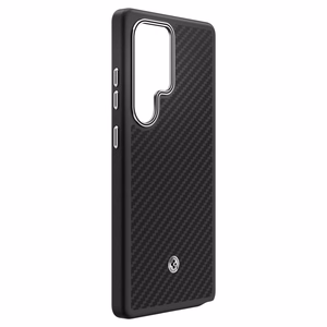 Spigen Enzo Aramid GP-FPS938PGABW silikona apvalks ar iebūvētu MagFit gredzenu Samsung Galaxy S25 Ultra - melns