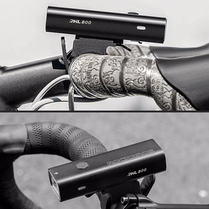 Rockbros 24710012001 priekšējais velosipēda lukturis 800 lm + USB-C - USB-A kabelis - melns
