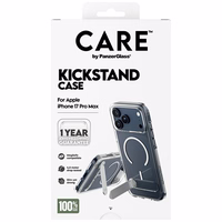 CARE by PanzerGlass Funkcionālais apvalks ar statīvu Magnētiskais iPhone 17 Pro Max - Caurspīdīgs