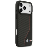 BMW M Carbon Line & Logo Magnētiskais viedtālruņa apvalks iPhone 17 Pro Max - sarkans