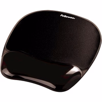 Fellowes CRYSTAL mouse and wrist pad gel, melns