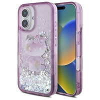 Hello Kitty Liquid Glitter 50. gadadienas ballītes viedtālruņa apvalks iPhone 16 - violets