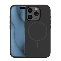 Silikona Īpaši plāns Magnētiskais viedtālruņa apvalks iPhone 12 / 12 Pro 6,1" melns