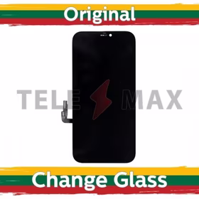 LCD Displejs Saderīgs ar iPhone 12 / 12 Pro Melns (Renewed: Telemax)