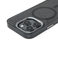 Mirdzošs apvalks MagSafe iPhone 16 Pro Max - melns ar spīdumiem