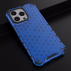 Honeycomb Case броневой чехол с TPU бампером для iPhone 13 Pro синий