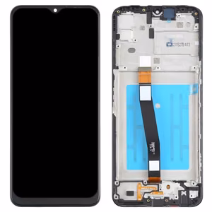 LCD ekrāns Samsung A136 A13 5G ar skārienekrānu un rāmi oriģināls melns (servisa komplekts)