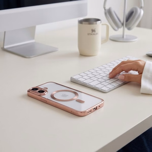 Tech-Protect MagFlex maciņš, paredzēts iPhone 17, caurspīdīgs rozā