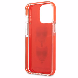 Karl Lagerfeld Karl & Choupette Head viedtālruņa apvalks iPhone 13 Pro / iPhone 13 - sarkans