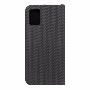 Viedtālruņa apvalks LUNA Book Carbon SAMSUNG A51 melns