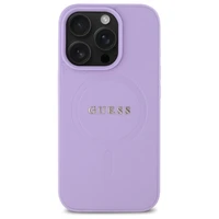 Guess Saffiano Magnētiskais viedtālruņa apvalks iPhone 16 Pro - violets