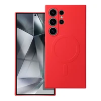Viedtālruņa apvalks Silikona magnētiskais vāciņš der MagSafe SAMSUNG S24 Ultra - sarkans