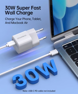 Choetech PD5007 USB-C PD 30W GaN sienas lādētājs - balts