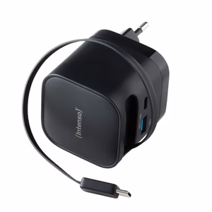 Сетевой адаптер 1x USB-A 1x USB-C чёрный INTENSO 7806520
