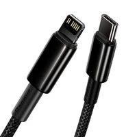 Baseus kabelis Tungsten PD USB-C - Lightning 1,0 m melns 20W