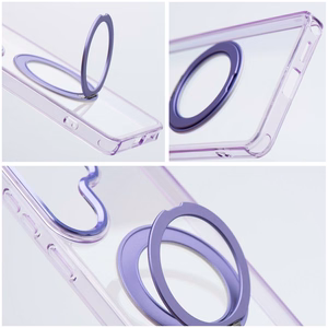 Case for Samsung A57 Frame Circle Stand compatible with MagSafe purple