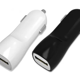 Auto lādētājs Tellos ar USB savienotāju (duālais) (1A+2A), balts