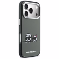 Karl Lagerfeld IML Karl & Choupette Peekaboo Logo MagSafe Maciņš for iPhone 17 Pro Max - melns