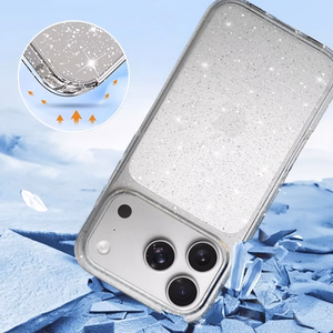 Crystal Glitter чехол для Iphone 17 Pro Max серебристый