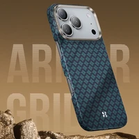 Benks magnētiskais Armor Air Armor Grid Kevlar viedtālruņa apvalks ar metāla rāmi 600D (0068) Iphone 17 Air zils