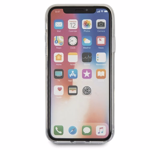 Guess ziedu vēlme sarkana roze viedtālruņa apvalks iPhone X - caurspīdīgs