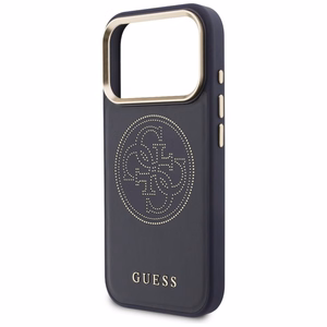 Guess Perforated 4G MagSafe maciņš for iPhone 17 Pro - zils