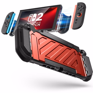 Supcase Unicorn Beetle Pro apvalks Nintendo Switch 2 - sarkans un melns