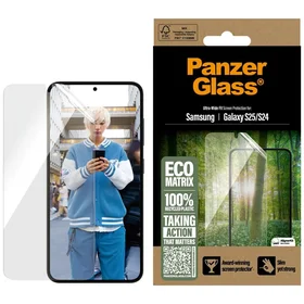 PanzerGlass Eco Matrix Itin plašs grūdinta stikla skirtas Samsung Galaxy S25