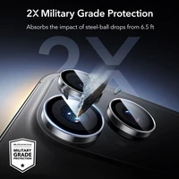 ESR Armorite kameras aizsargs iPhone 14 Pro / Pro Max / 15 Pro / Pro Max / 16 Pro / Pro Max / 17 Pro / Pro Max - caurspīdīgs