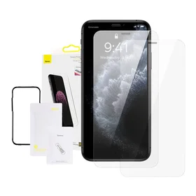Baseus 0.3mm Pilna stikla rūdītais stikls (2gab. komplekts) iPhone XS Max/11 Pro Max 6.5 collas