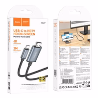 Kabelis Hoco UA27 USB-C uz HDMI pelēks
